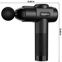 TOLOCO Massage Gun, Deep Tissue Back Massage for Athletes for Pain Relief, Percussion Massager with 10 Massages Heads & Silent Brushless Motor, Christmas Gifts for Women, Men, Black