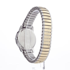 Timex Men's Easy Reader 35mm Watch – Two-Tone Case White Dial with Two-Tone Tapered Expansion Band