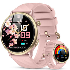 Smart Watch for Women Fitness Tracker: Waterproof Digital Mens Watches Make Answer Call Smartwatch for Android Phone iPhone Samsung Compatible Step Running Pedometer Sleep SpO2 Heart Rate Monitor