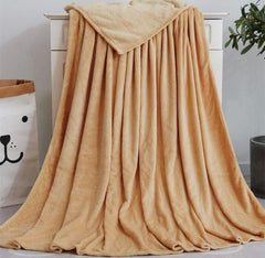 Fleece Plain Double Bed Blanket – Soft & Elegant Golden Bedding Comfort | China Market Rawalpindi