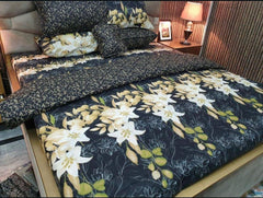 7 Pcs Cotton Salonica Printed Comforter Set – Luxury Double Bed Cotton Bedding Collection | China Market Rawalpindi