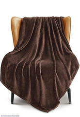 Fleece Plain Double Bed Blanket – Soft & Warm Brown Bedding Comfort | China Market Rawalpindi