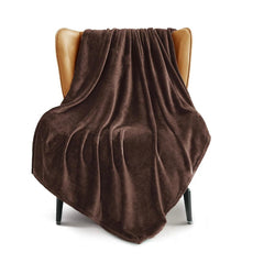 Fleece Plain Double Bed Blanket – Soft & Warm Brown Bedding Comfort | China Market Rawalpindi
