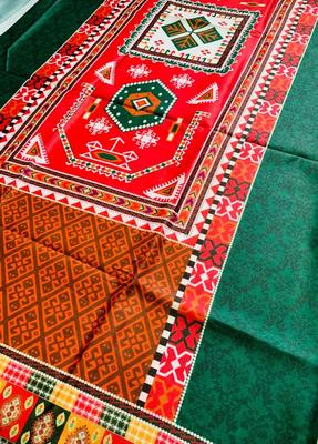 1 Pc Women's Unstitched Swiss Lawn Printed Shirt – Multicolor, 2.25 Yards, Premium Swiss Fabric