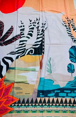 1 Pc Women's Unstitched Swiss Lawn Printed Shirt – Multicolor, 2.25 Yards, Premium Fabric