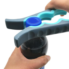 Otstar Jar Opener Bottle Opener and Can Opener for Weak hands, Seniors with Arthritis and Anyone with Low Strength, Mutil Jar Opener Get Lids Off Easily (Blue and Grey)