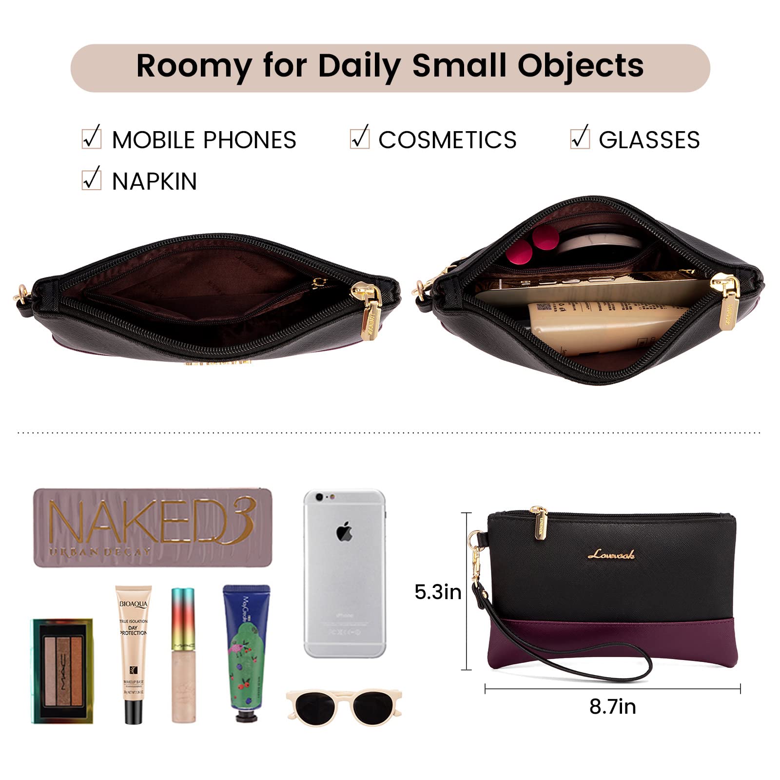 LOVEVOOK Laptop Bag for Women 15.6 Inch Tote Work Professional Leather Computer Briefcase Waterproof Handbag Shoulder Large Capacity Business Teacher Office Crossbody Purse