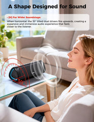 BolaButty Bluetooth Speaker with HD Sound, Portable Wireless, IPX5 Waterproof, Up to 20H Playtime, TWS Pairing, BT5.3, for Home/Party/Outdoor/Beach, Electronic Gadgets, Birthday Gift (Black)