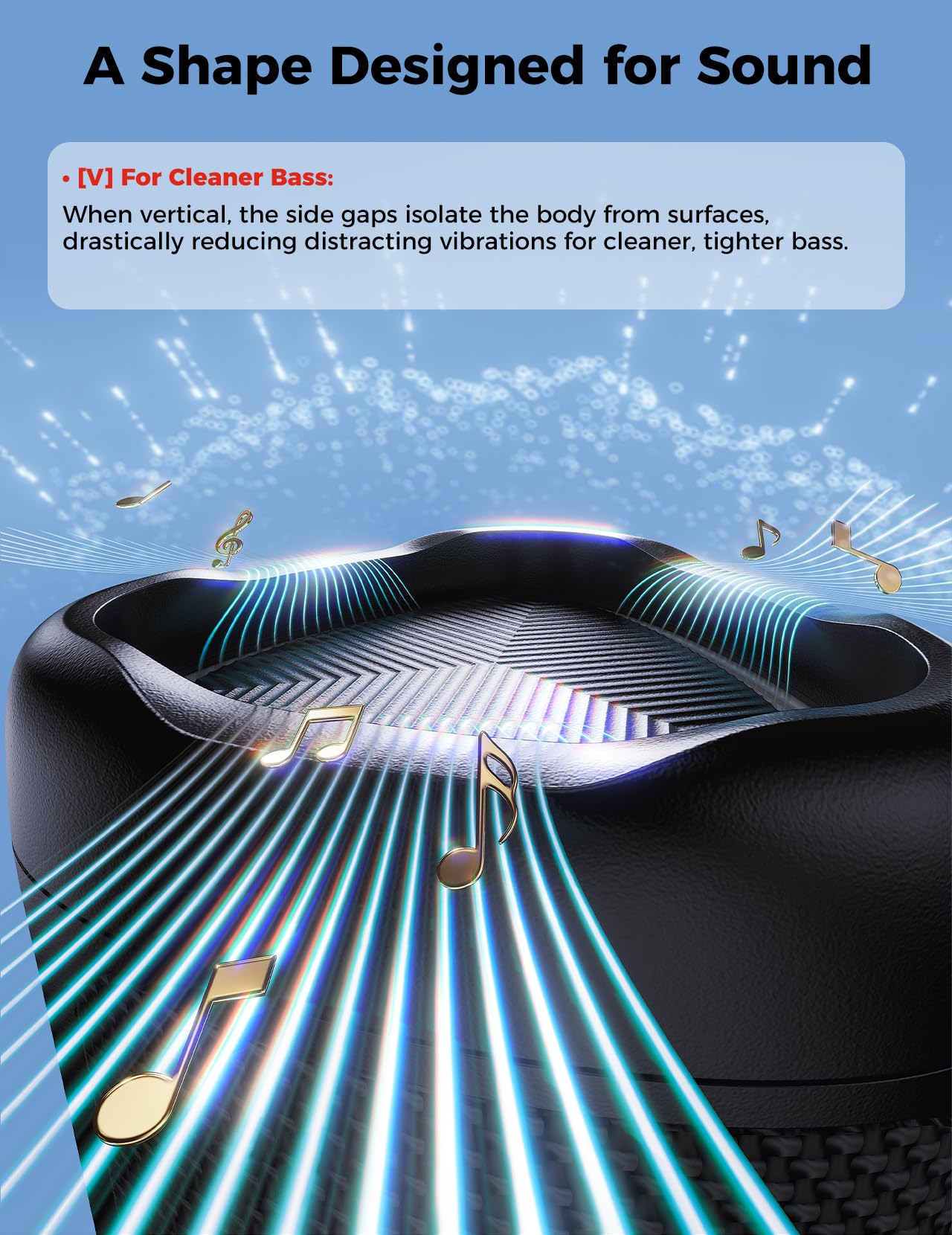 BolaButty Bluetooth Speaker with HD Sound, Portable Wireless, IPX5 Waterproof, Up to 20H Playtime, TWS Pairing, BT5.3, for Home/Party/Outdoor/Beach, Electronic Gadgets, Birthday Gift (Black)