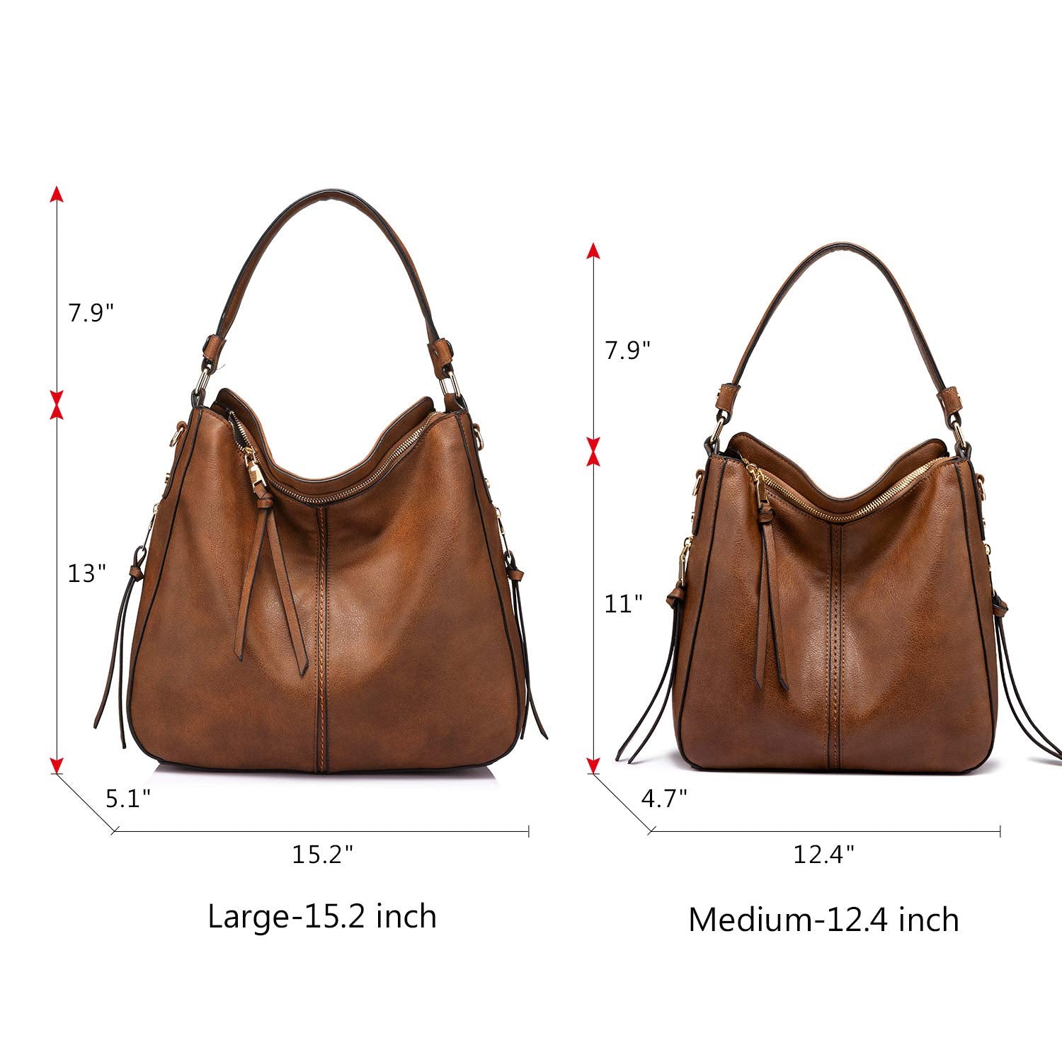 Handbags for Women Large Designer Ladies Hobo bag Bucket Purse Faux Leather