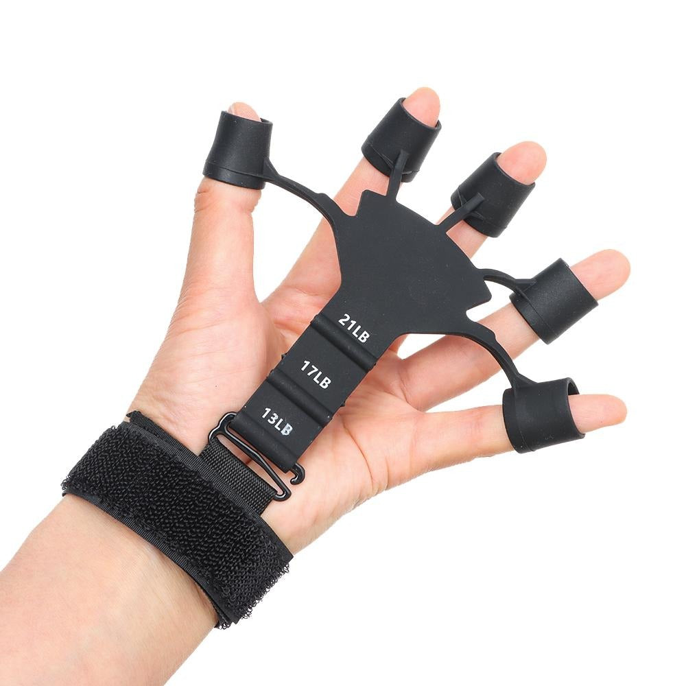 Finger Gripper Guitar Finger Exerciser Hand Strengthener Hand Trainer Black