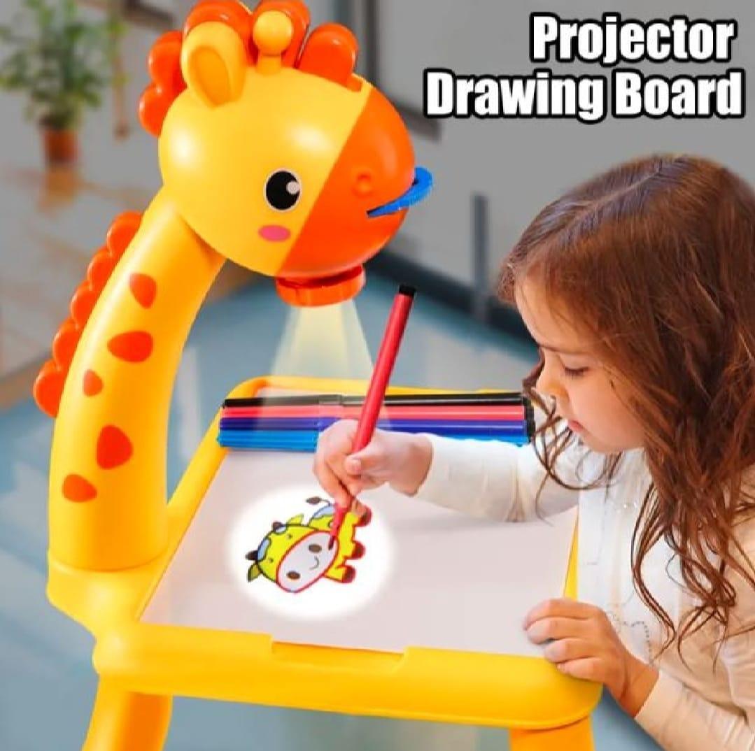 3 in 1 LED Projector Drawing Table Toy for Kids – Giraffe Painting Desk & Educational Learning Toy | China Market Rawalpindi
