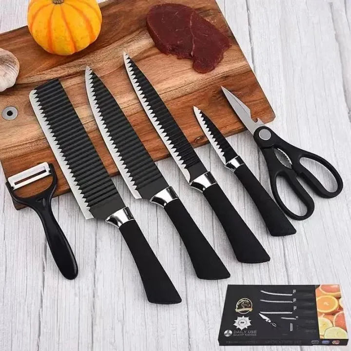6 Pcs Knife Sharpener – Stainless Steel Kitchen Blade Sharpening Tool | China Market Rawalpindi