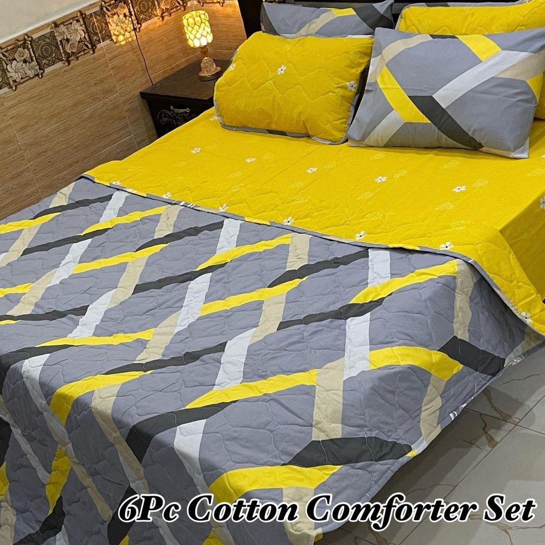 6 Pcs Cotton Printed Comforter Set – King Size Bedding | China Market Rawalpindi