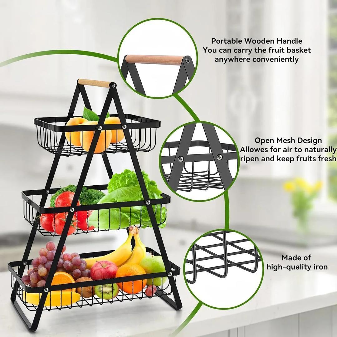 Metal Fruit Basket – Elegant and Durable Kitchen Counter Organizer | China Market Rawalpindi