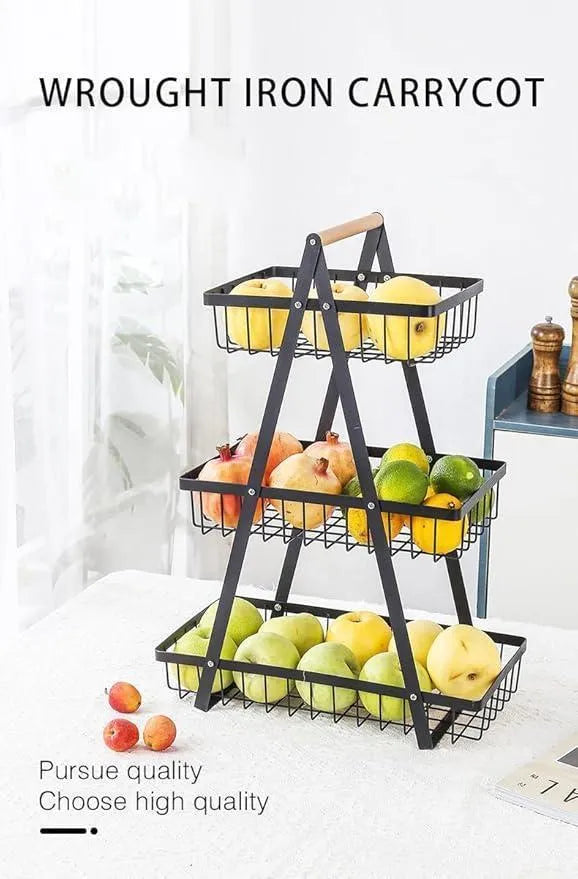 Metal Fruit Basket – Elegant and Durable Kitchen Counter Organizer | China Market Rawalpindi