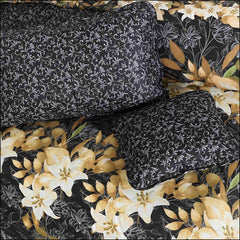 7 Pcs Cotton Salonica Printed Comforter Set – Luxury Double Bed Cotton Bedding Collection | China Market Rawalpindi