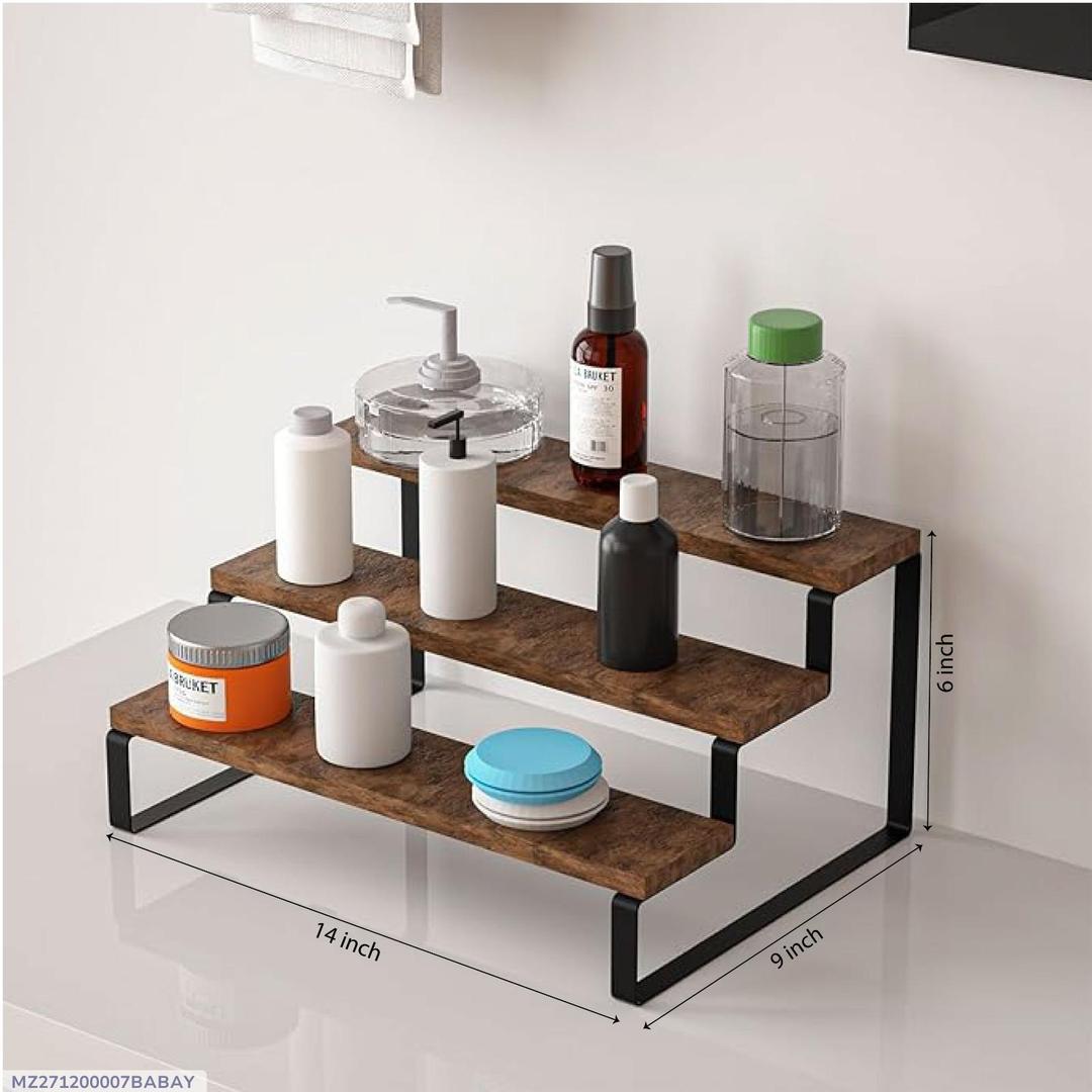 Elegant Wooden Kitchen Rack – 1 Pc Spice Organizer for Neat Storage | China Market Rawalpindi