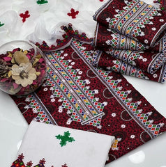 3 Pcs Women's Unstitched Cotton Embroidered Suit