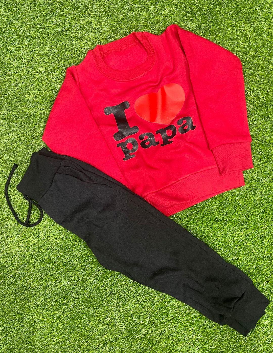 Girls’ Fleece Printed Tracksuit – 2 Pcs Winter Sweatshirt Set (Ages 1–10)