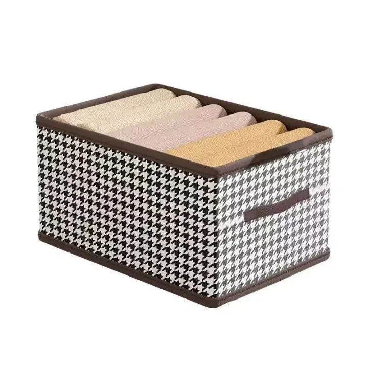 Foldable washable wadrobe Storage Box Folding Basket With Frame Clothing Organizer Drawer Cabinet Bin Containers For Wardrobe Bedroom Closet Home