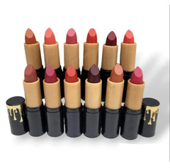12 High Quality Matte Lipstick Color Set Long Lasting Waterproof