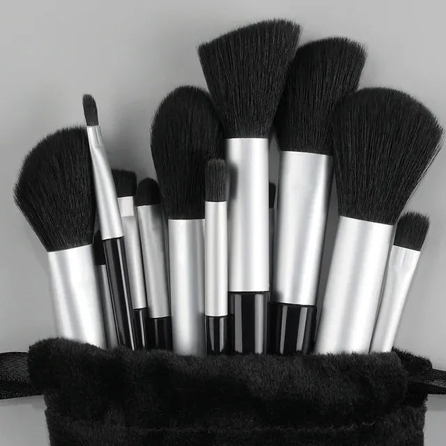 13 Pcs Makeup Brushes Set Soft hair Loose Powder Eyeshadow Concealer Contour Eyeliner Brush Foundation Makeup Brush Beauty Cosmetic tools