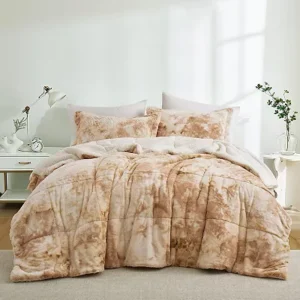Heavy Winter Quilts, King Size 4-Piece | Soft Fluffy Velvet Plush Bedding Set with Pillow Shams | Cozy Shaggy Comforter Cover – Wolf Chocolate Brown (Copy)