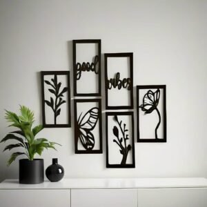 Butterfly & Floral Wall Art I 6 Piece Frame Set