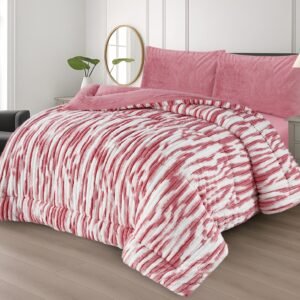 Strawberry 4PC Quilt Set Pink Color – Super King Size | Premium Soft Bedding | 5 Beautiful Designs
