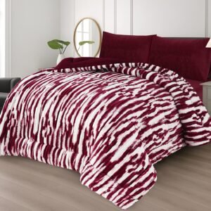 Strawberry 4PC Quilt Set Red Color – Super King Size | Premium Soft Bedding | 5 Beautiful Designs