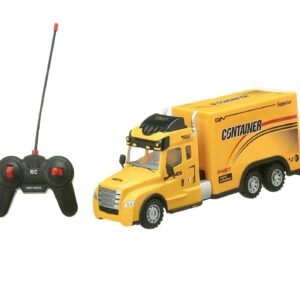 Lixiong sheng 701a container truck with remote control for boys - yellow