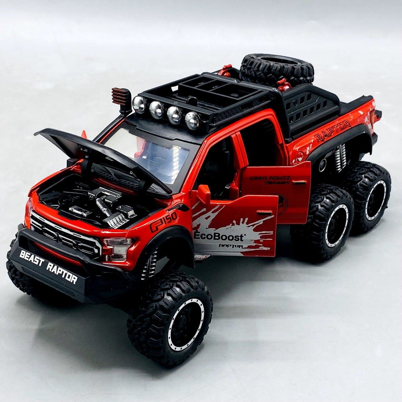 Diecast Ford Raptor With Light Sound and Smoke