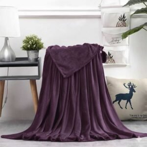 King Size Fleece AC Blanket Violet-blue 200x240 cm – Ultra Soft Warm Lightweight Bed Blanket for Winter & AC Rooms