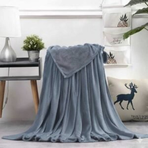 King Size Fleece AC Blanket Slate Gray 200x240 cm – Ultra Soft Warm Lightweight Bed Blanket for Winter & AC Rooms