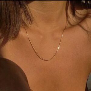 Elegant Gold Plated Chain for Men, Women, Delicate Metal Necklace