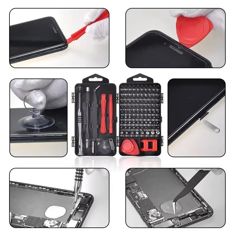 115-in-1 Screwdriver Set Chrome Vanadium Steel Black - Image 7