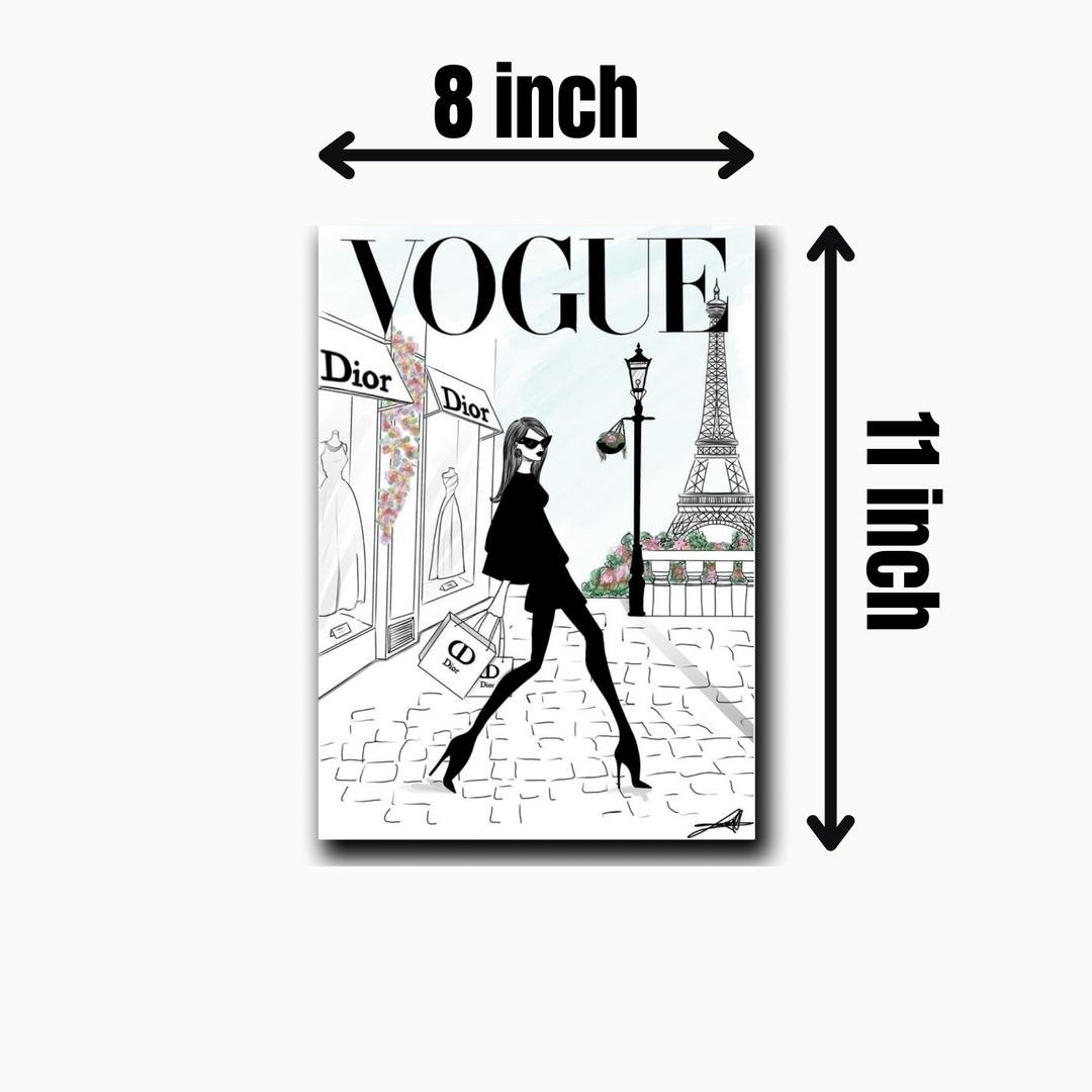 Set of 6 Girls Makeup Wall Frames 8x11 Wood Decor - Image 5