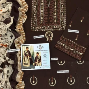 MOST HIT ARTICLES 3 Pcs Women's Unstitched Embroidered Suit