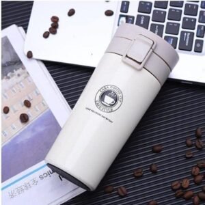 White Stainless Steel Travel Coffee Mug 300ml
