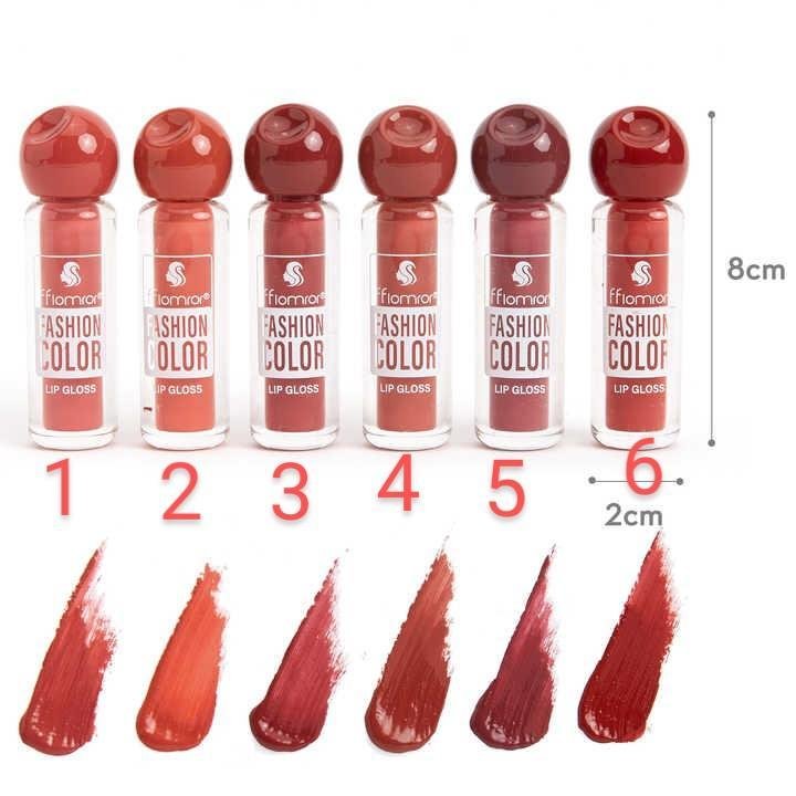 Pack of 6 Multicolor Velvet Glossy Lip Gloss - Image 3