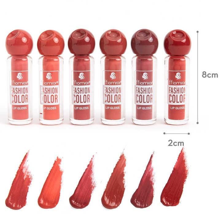 Pack of 6 Multicolor Velvet Glossy Lip Gloss - Image 6