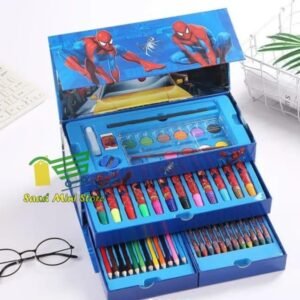 Spiderman Art Kit 40 Pcs Watercolor Marker Pencil Set
