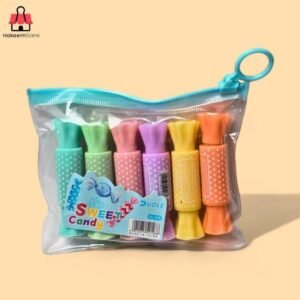 Sweet Candy Highlighter Pen Set 6 Pcs School College Use
