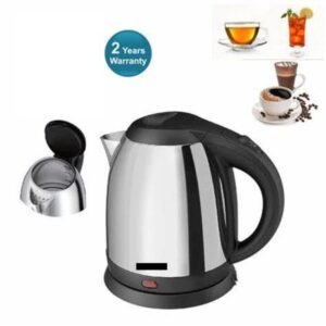 Cordless Electric Kettle Stainless Steel 2L Black