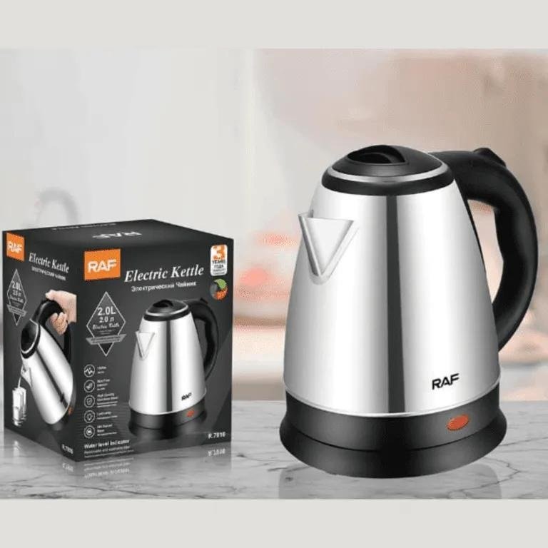Stainless Steel Electric Kettle 2.0L Black Handle