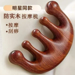 Star 5A Zhao Lusi Five-Tooth wooden Hair Comb for Men and Women