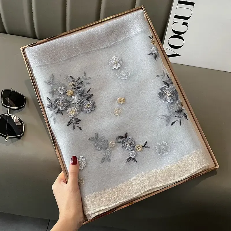 Red Silk Scarf for Women Korean Style Warm Winter Wear Premium Quality - Image 10