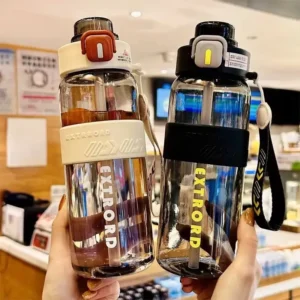 Large-Capacity Portable Sports Water Cup for Men and Women, Outdoor Fitness Straw Water Cup, Healthy Water Bottle Wholesale Customization