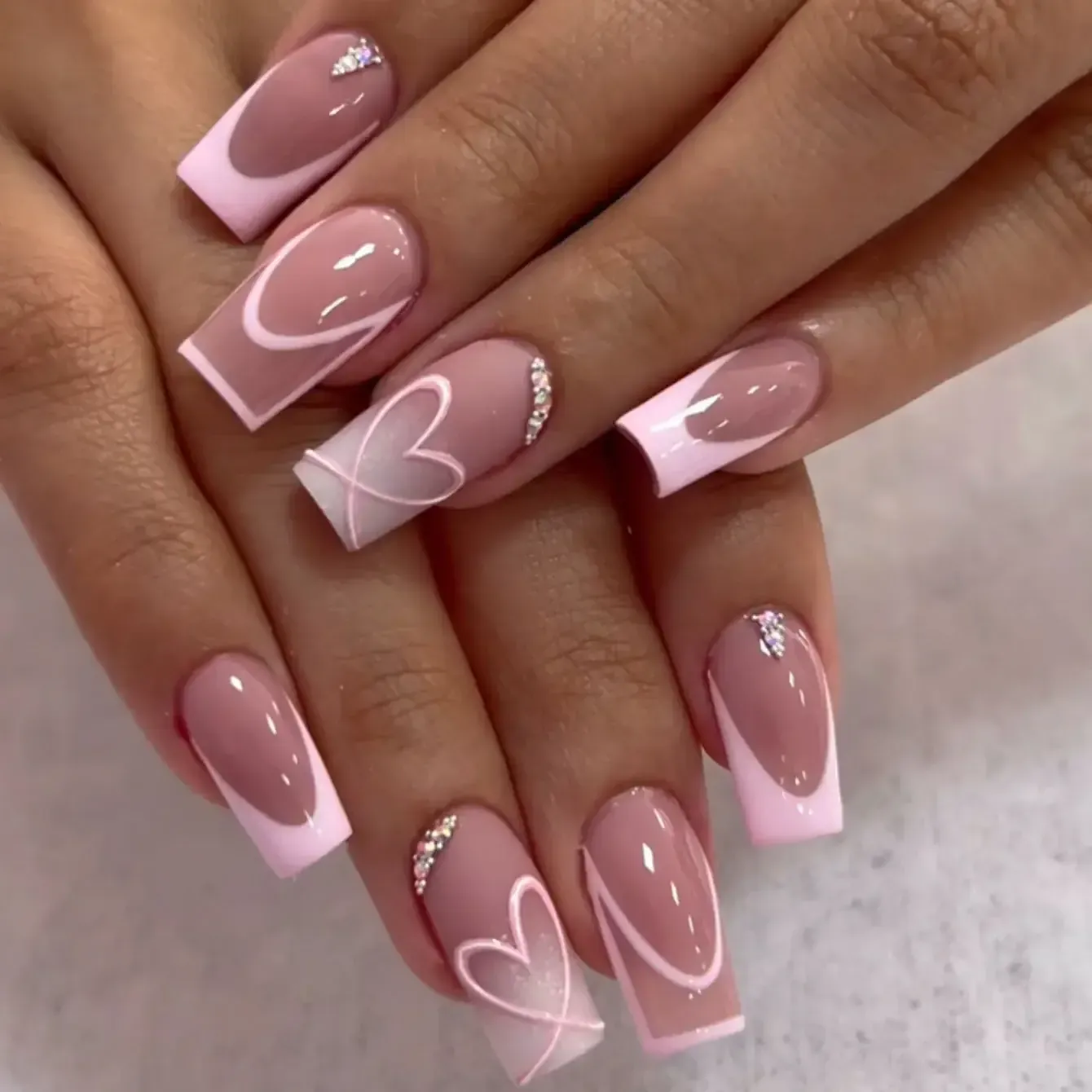 Nude Cross-border Fake Nails Long Nail Patch Premium Quality